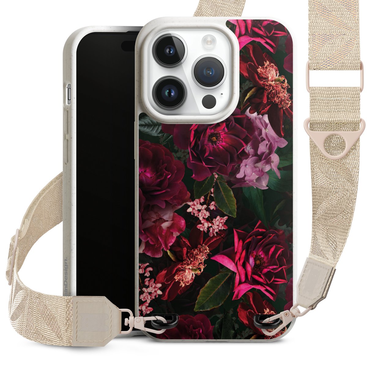 Dunkelrote und rosa Blüten