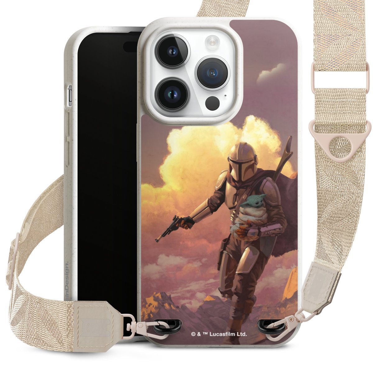 Der Mandalorianer und Grogu Sonnenguntergang Wolken