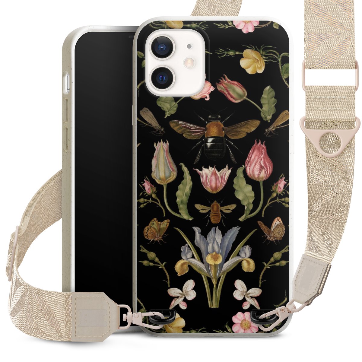 Wildblumen und Biene Schwarz