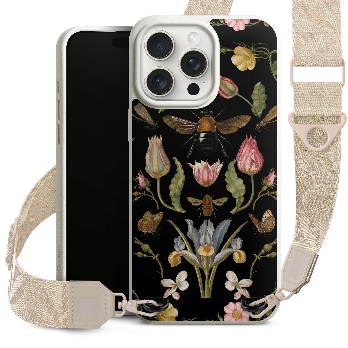 Wildblumen und Biene Schwarz