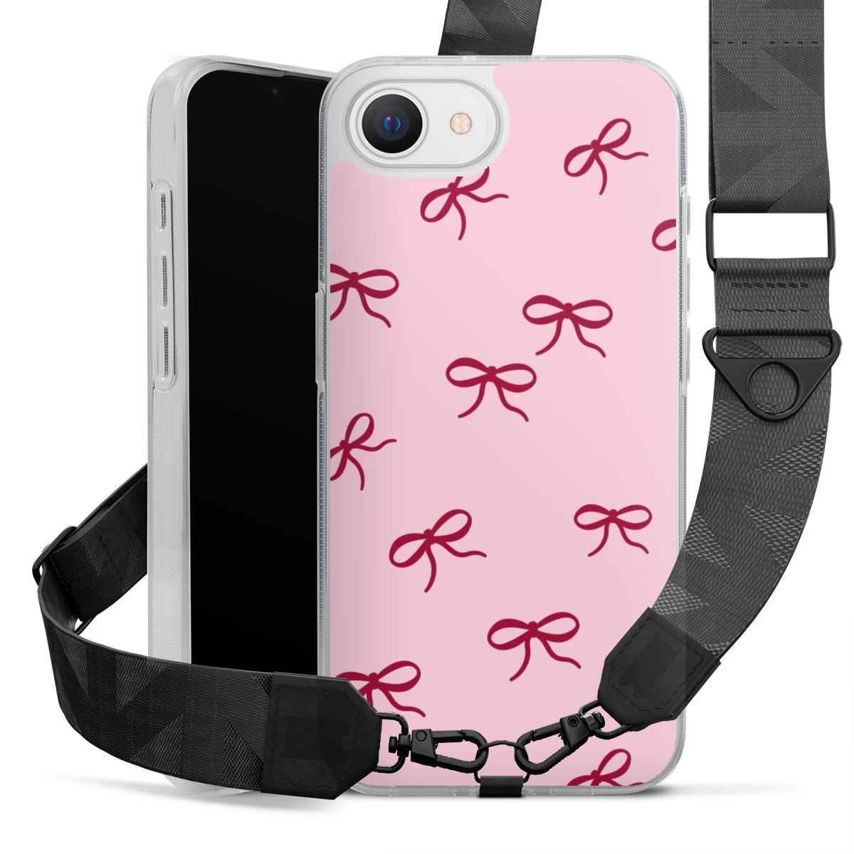 Schleifen Muster Rot Pink