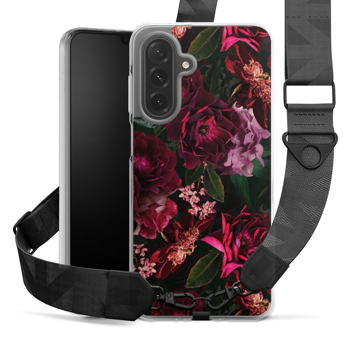 Donkerrode en roze bloemen