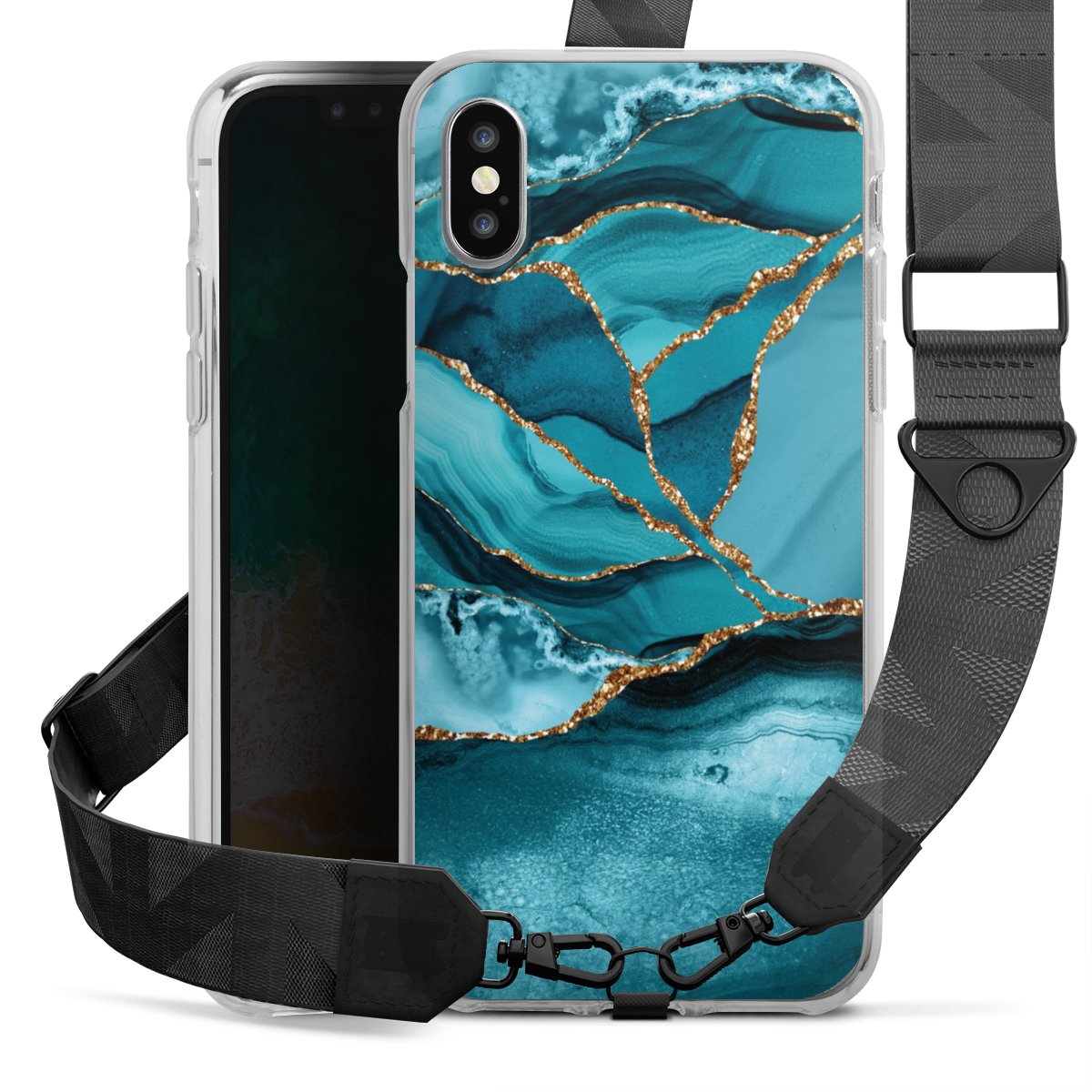Paesaggio di marmo blu ghiaccio