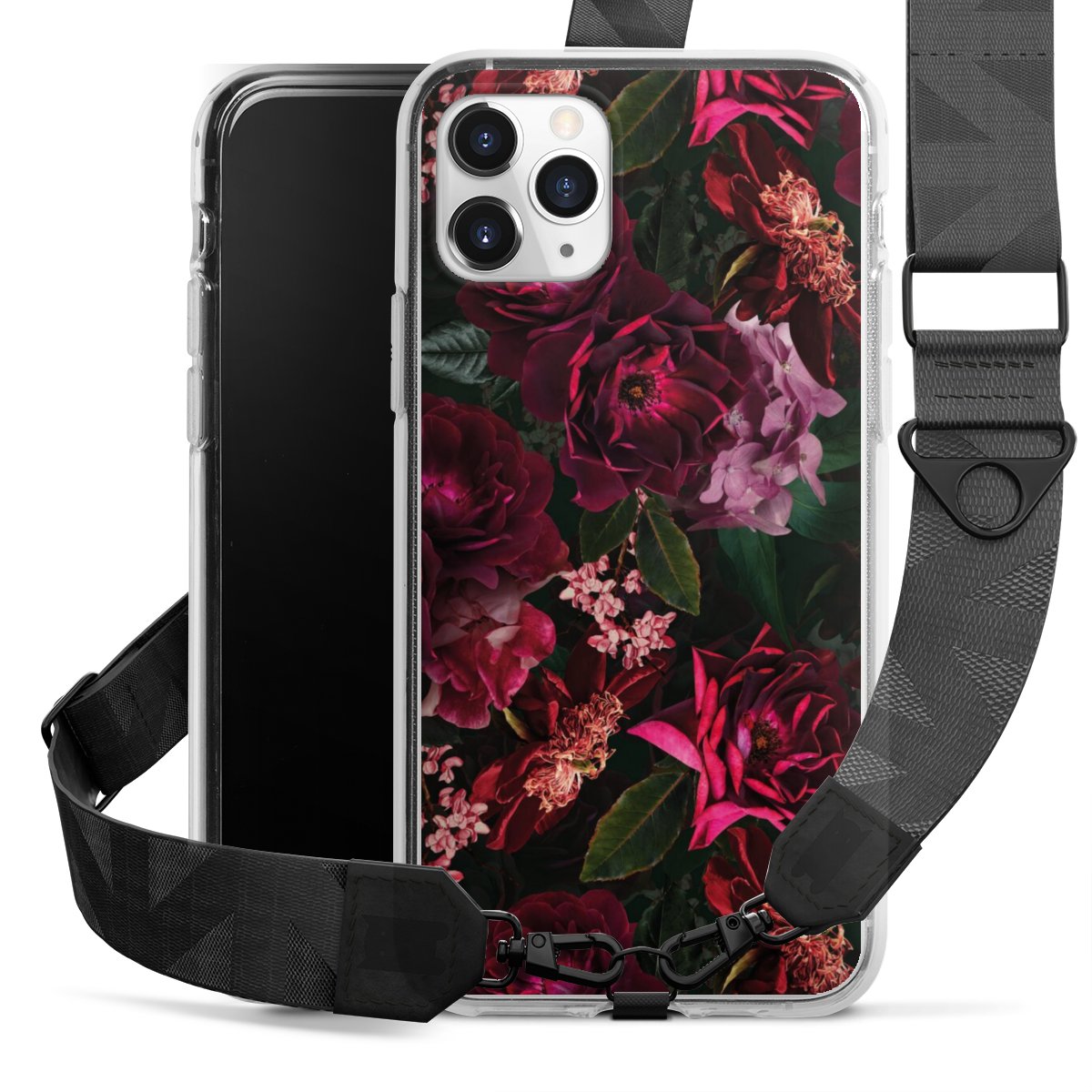 Dunkelrote und rosa Blüten