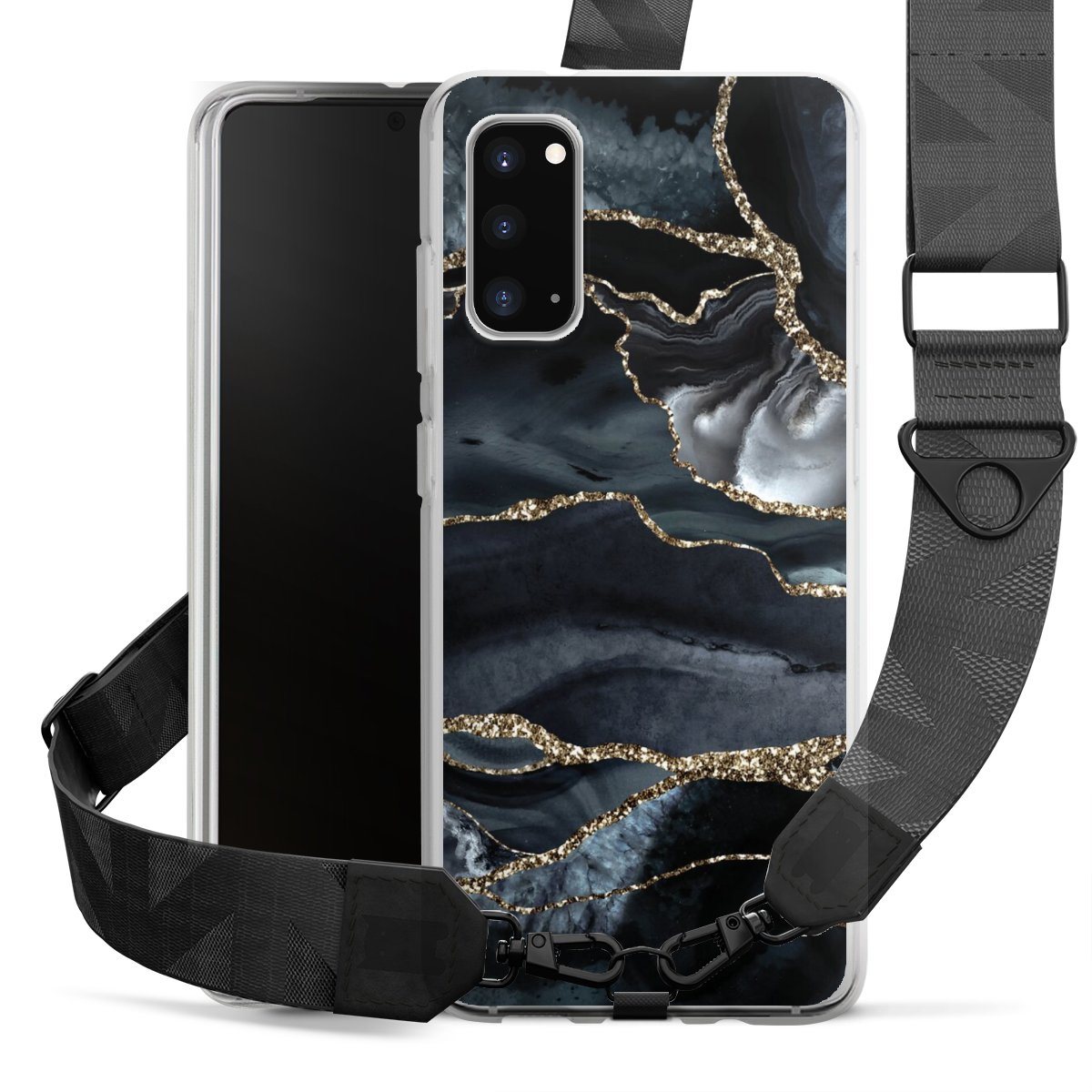 Aspetto glitter oro marmo scuro