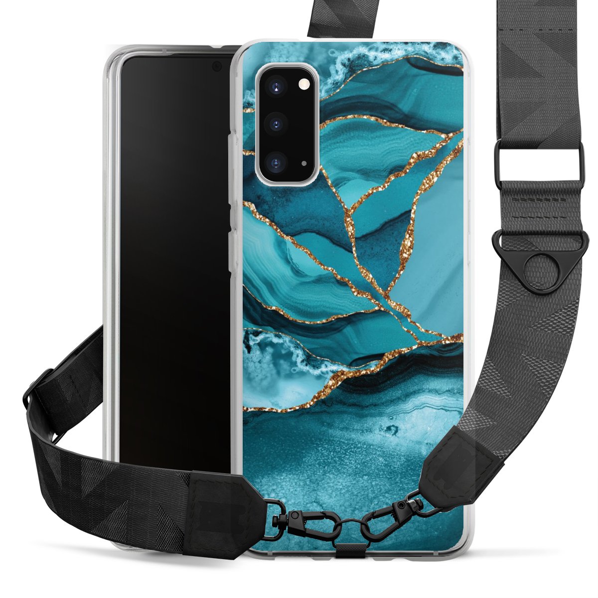 Paesaggio di marmo blu ghiaccio