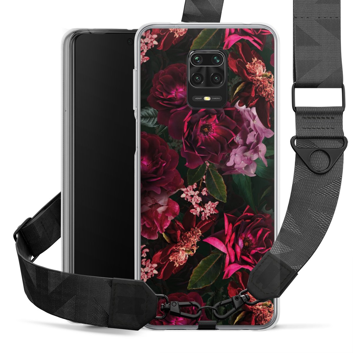 Donkerrode en roze bloemen