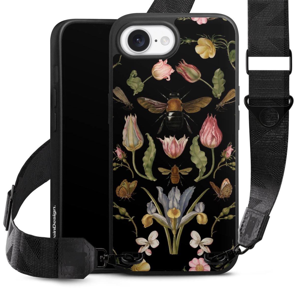 Veldbloemen en Bijen Zwart