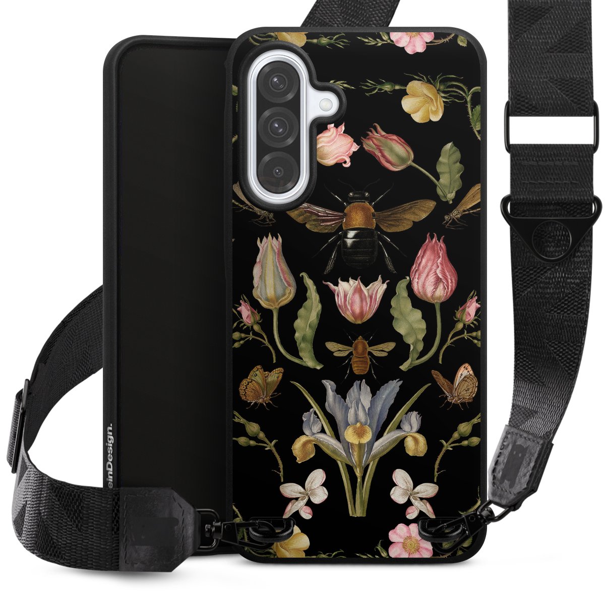 Veldbloemen en Bijen Zwart