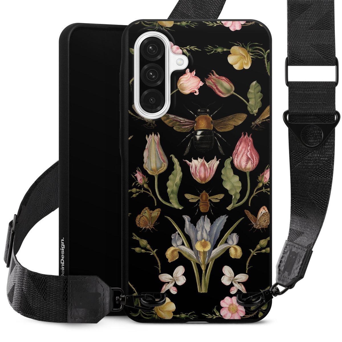 Wildblumen und Biene Schwarz