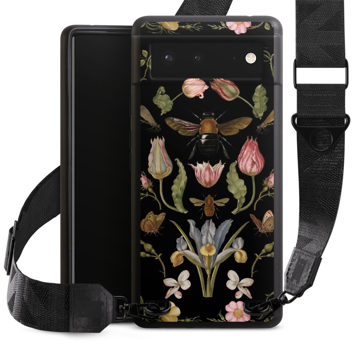 Veldbloemen en Bijen Zwart