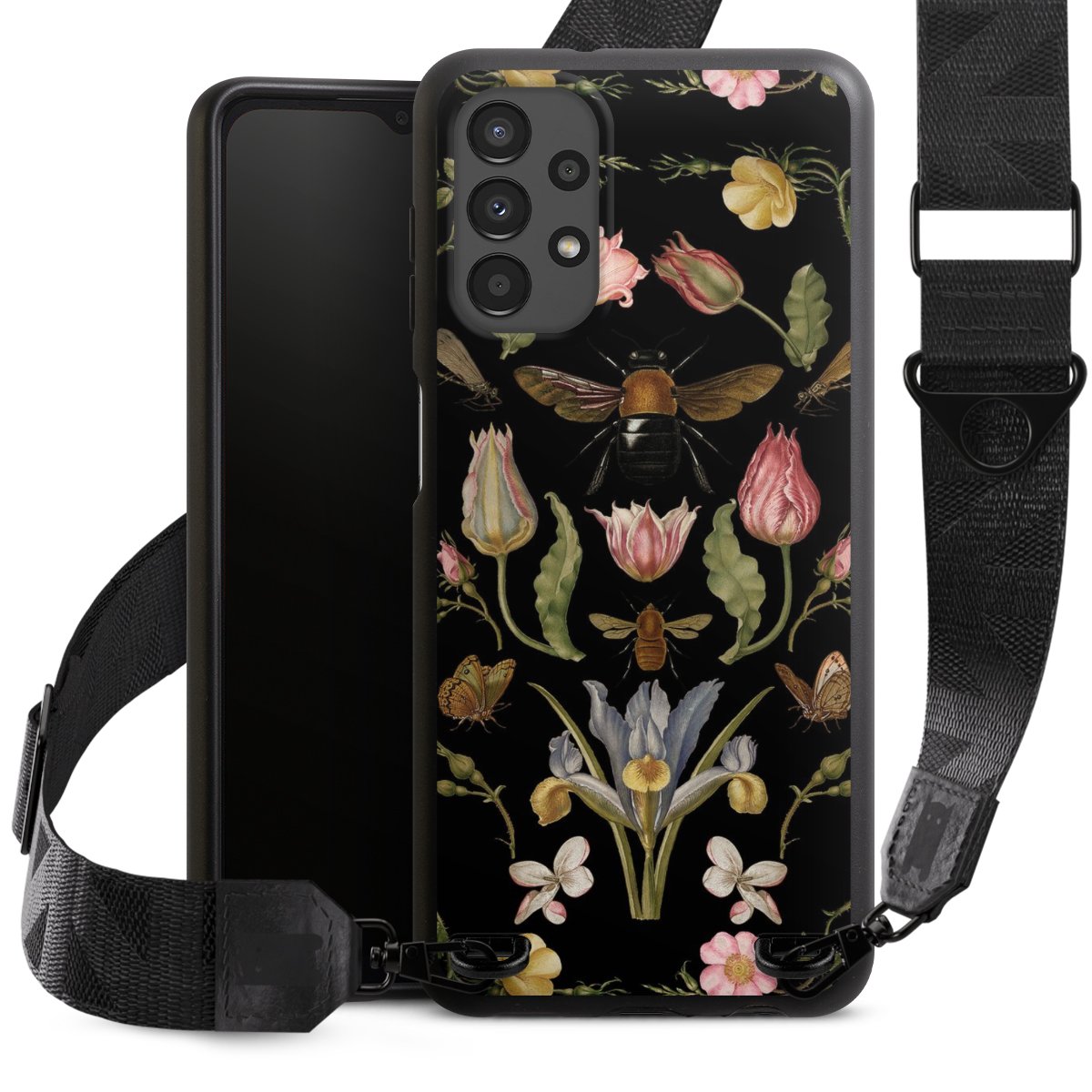 Fiori di campo e api nere