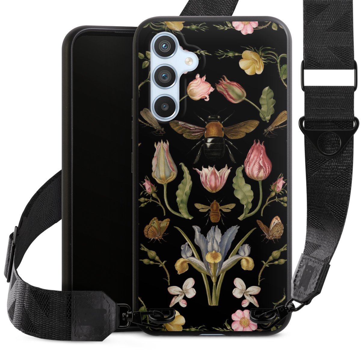 Wildblumen und Biene Schwarz