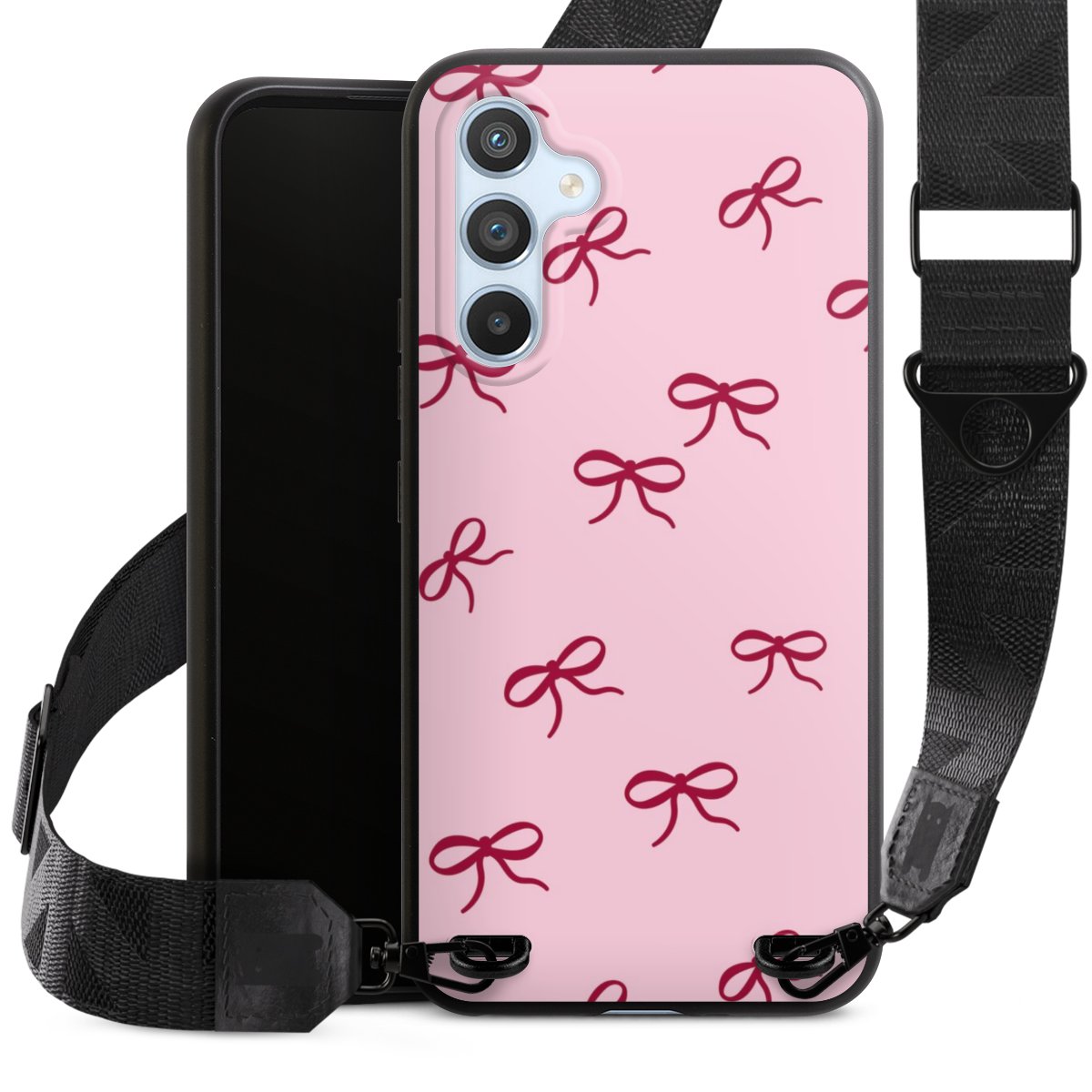 Schleifen Muster Rot Pink