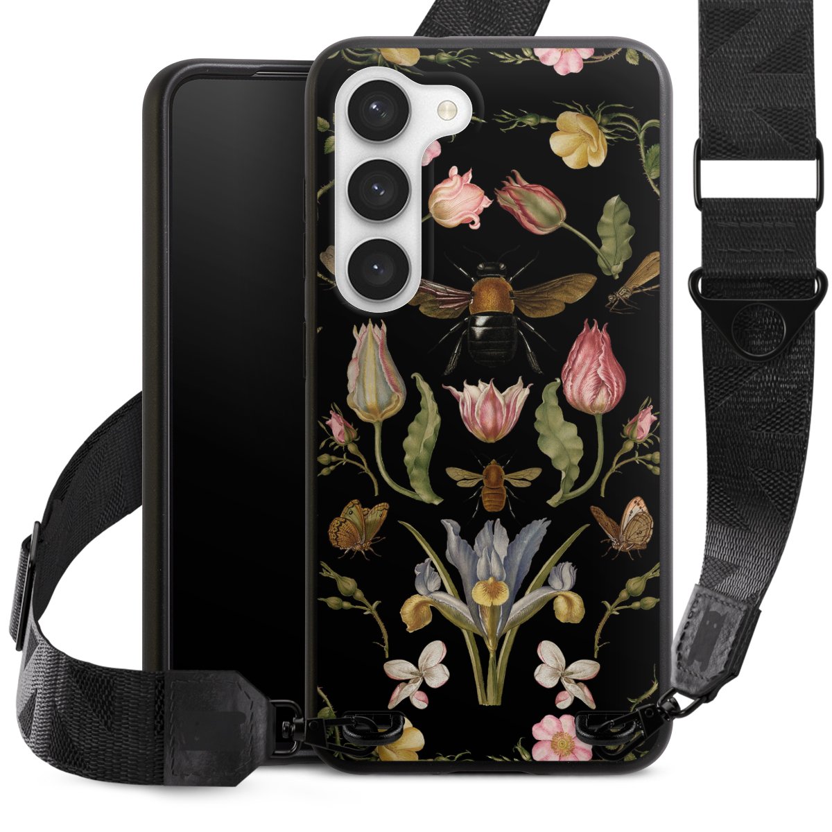 Veldbloemen en Bijen Zwart