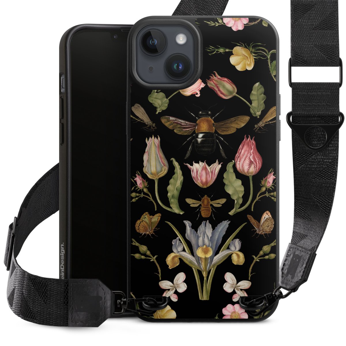 Fiori di campo e api nere