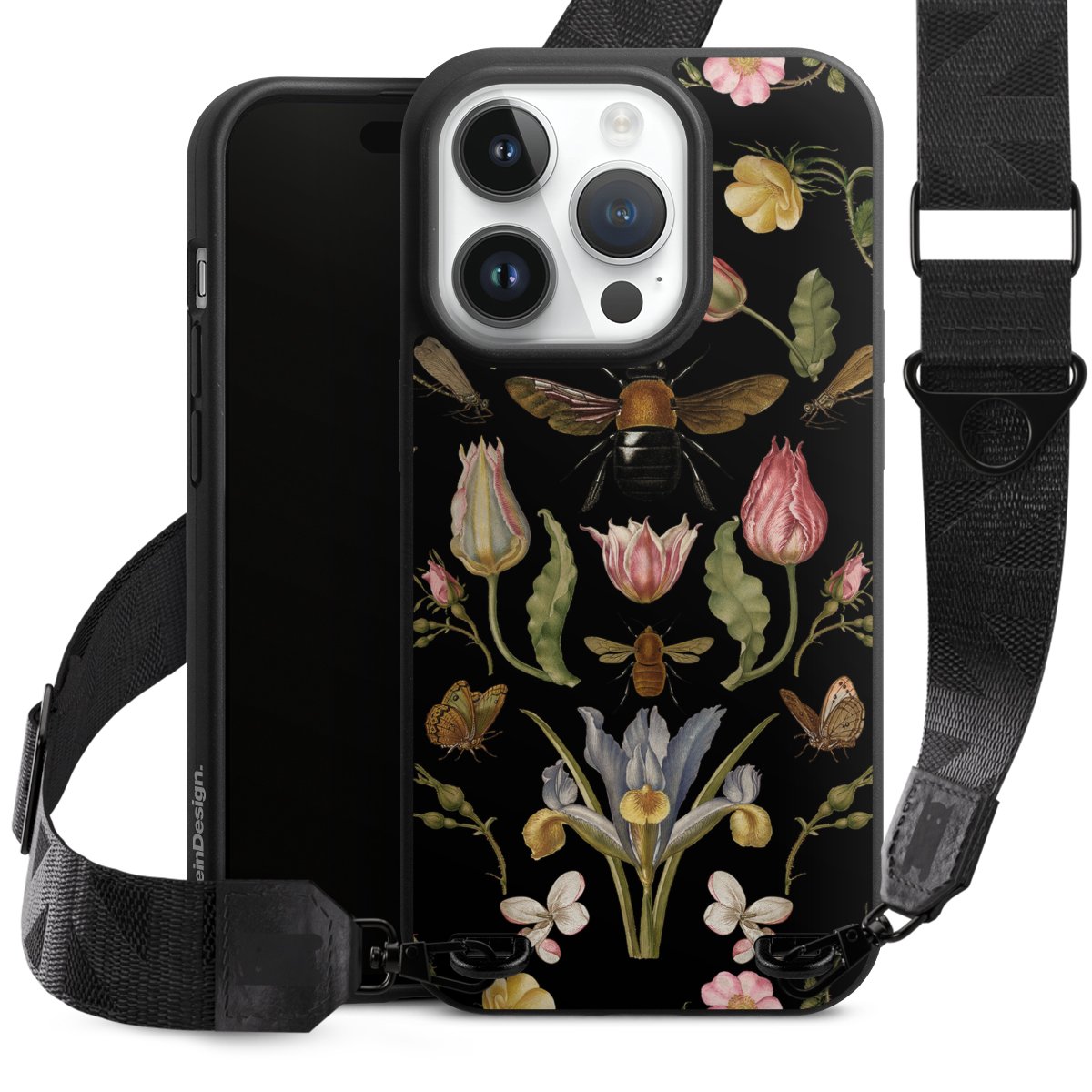 Fiori di campo e api nere