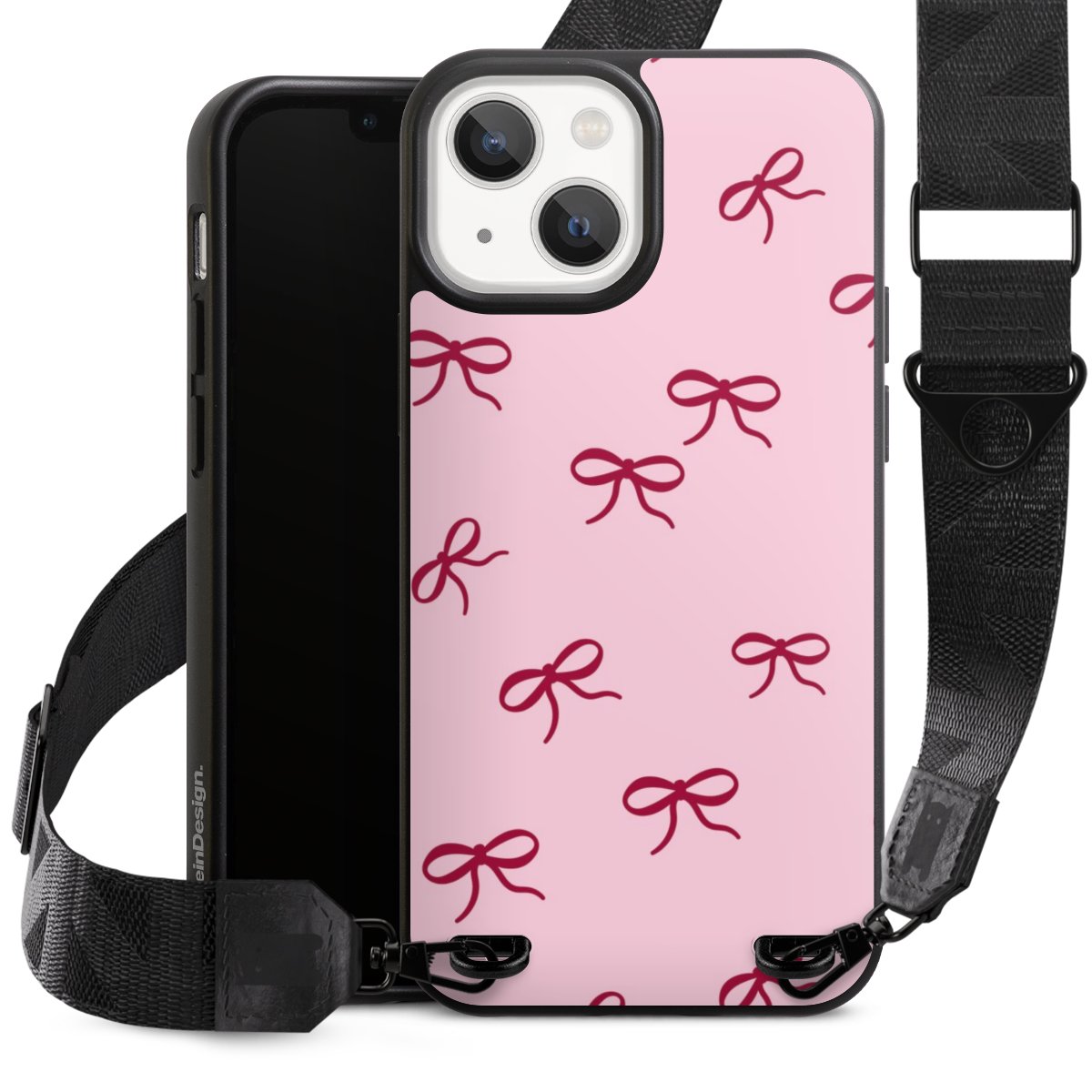 Schleifen Muster Rot Pink