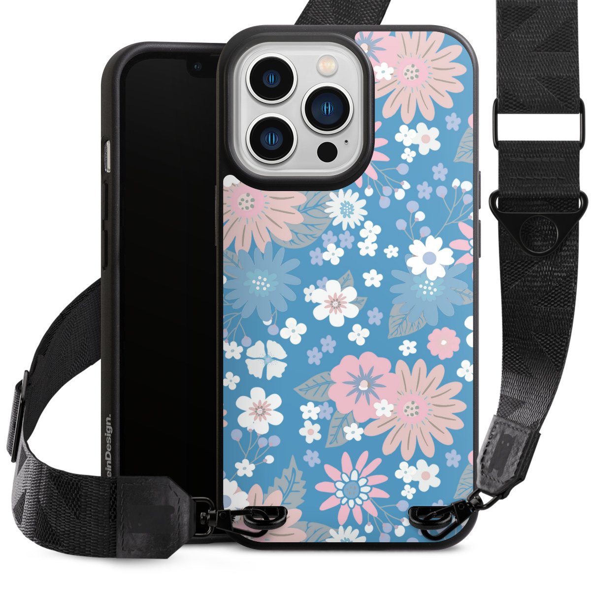 Wildblumen Muster Blau