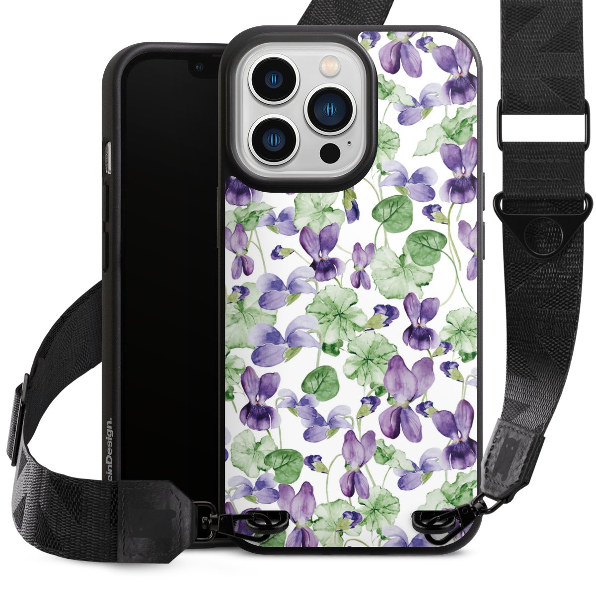 Purple Wildflowers Pattern Watercolor