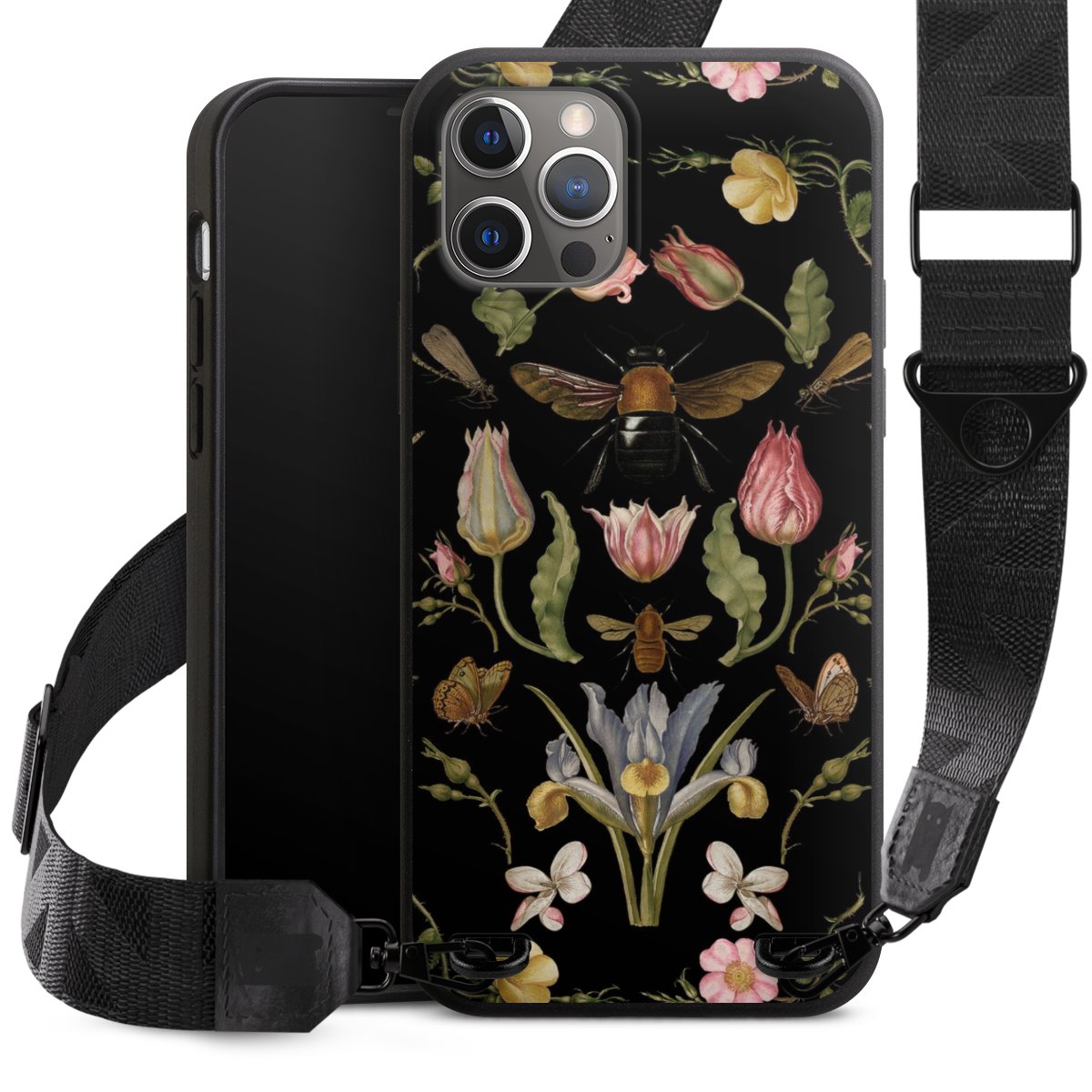 Wildblumen und Biene Schwarz