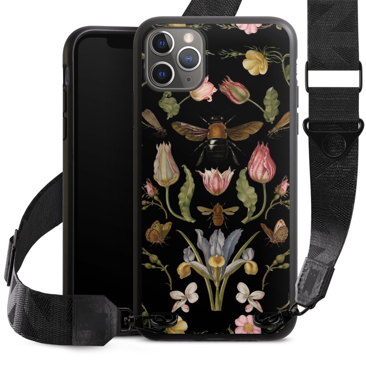 Wildblumen und Biene Schwarz