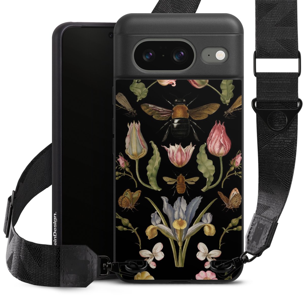 Wildblumen und Biene Schwarz