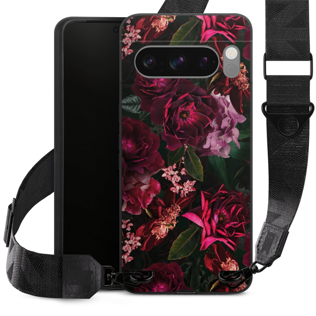 Donkerrode en roze bloemen