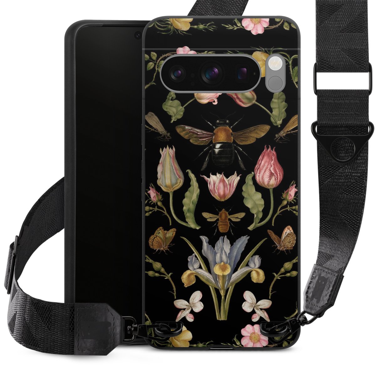 Wildblumen und Biene Schwarz