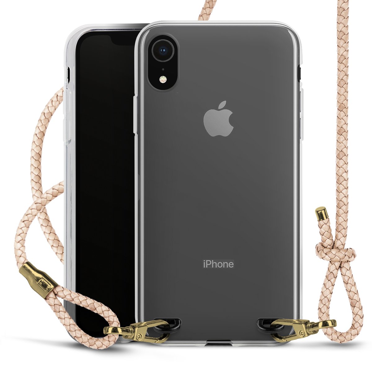 kogel kanaal Simuleren Geen Design voor Transparant telefoonhoesje met koord (huidskleur/goud)  voor Apple iPhone Xr van DeinDesign