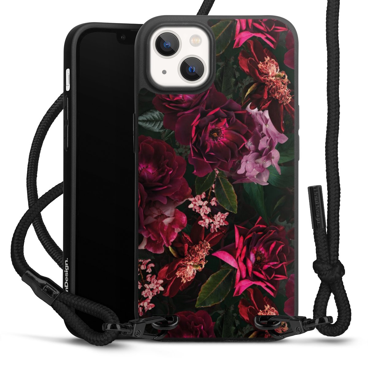 Dunkelrote und rosa Blüten