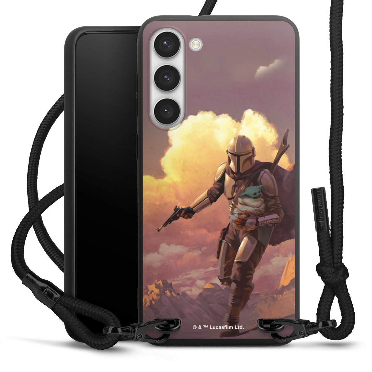 Der Mandalorianer und Grogu Sonnenguntergang Wolken