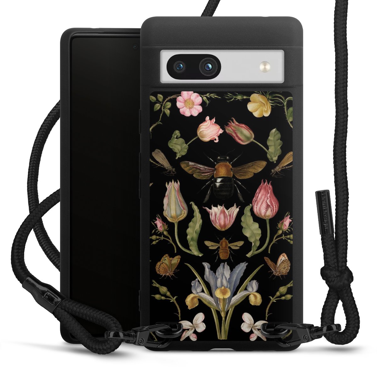 Wildblumen und Biene Schwarz