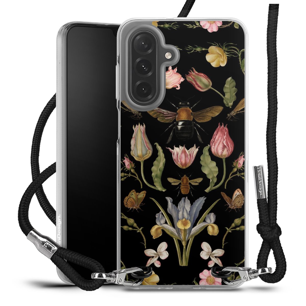 Fiori di campo e api nere