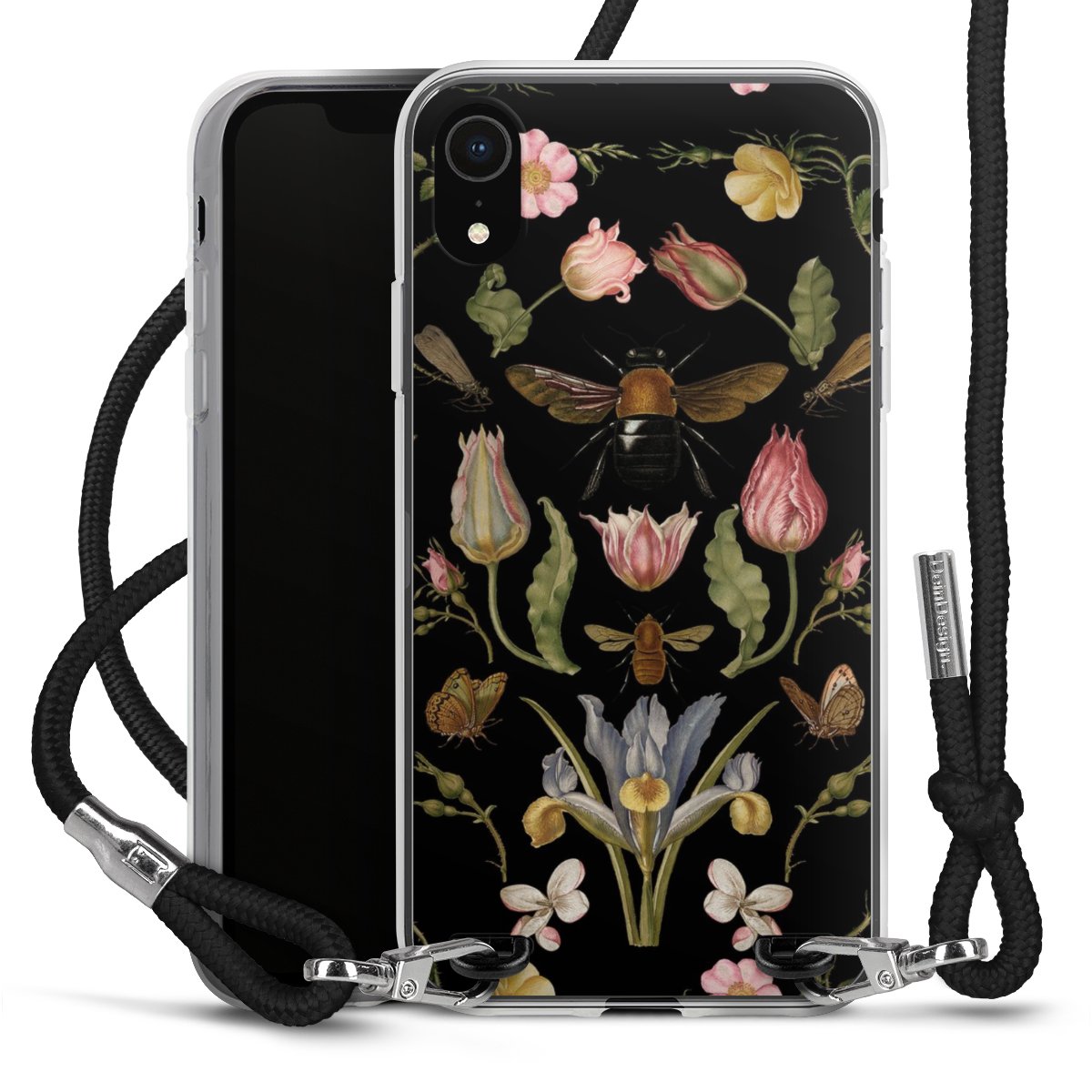 Wildblumen und Biene Schwarz