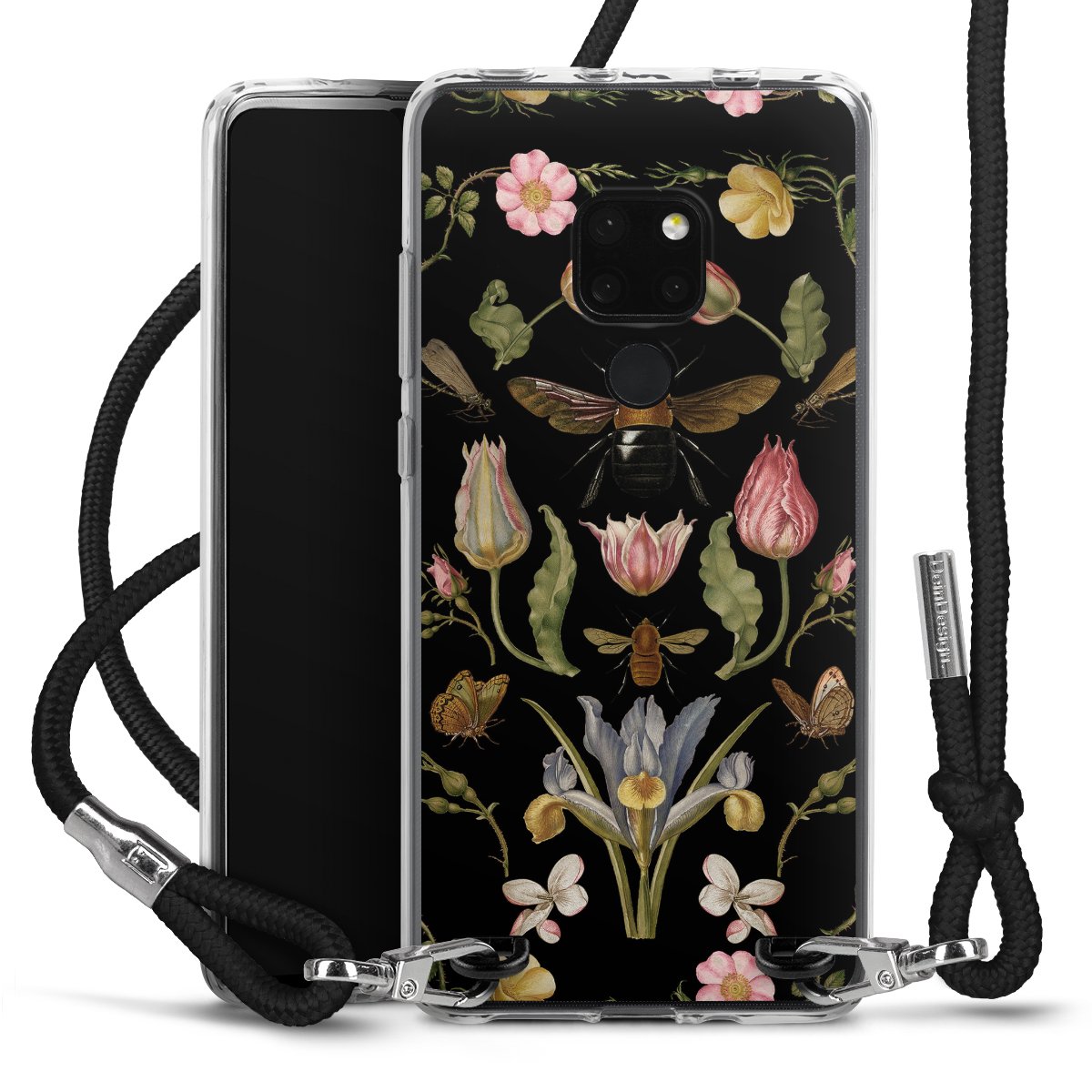 Wildblumen und Biene Schwarz