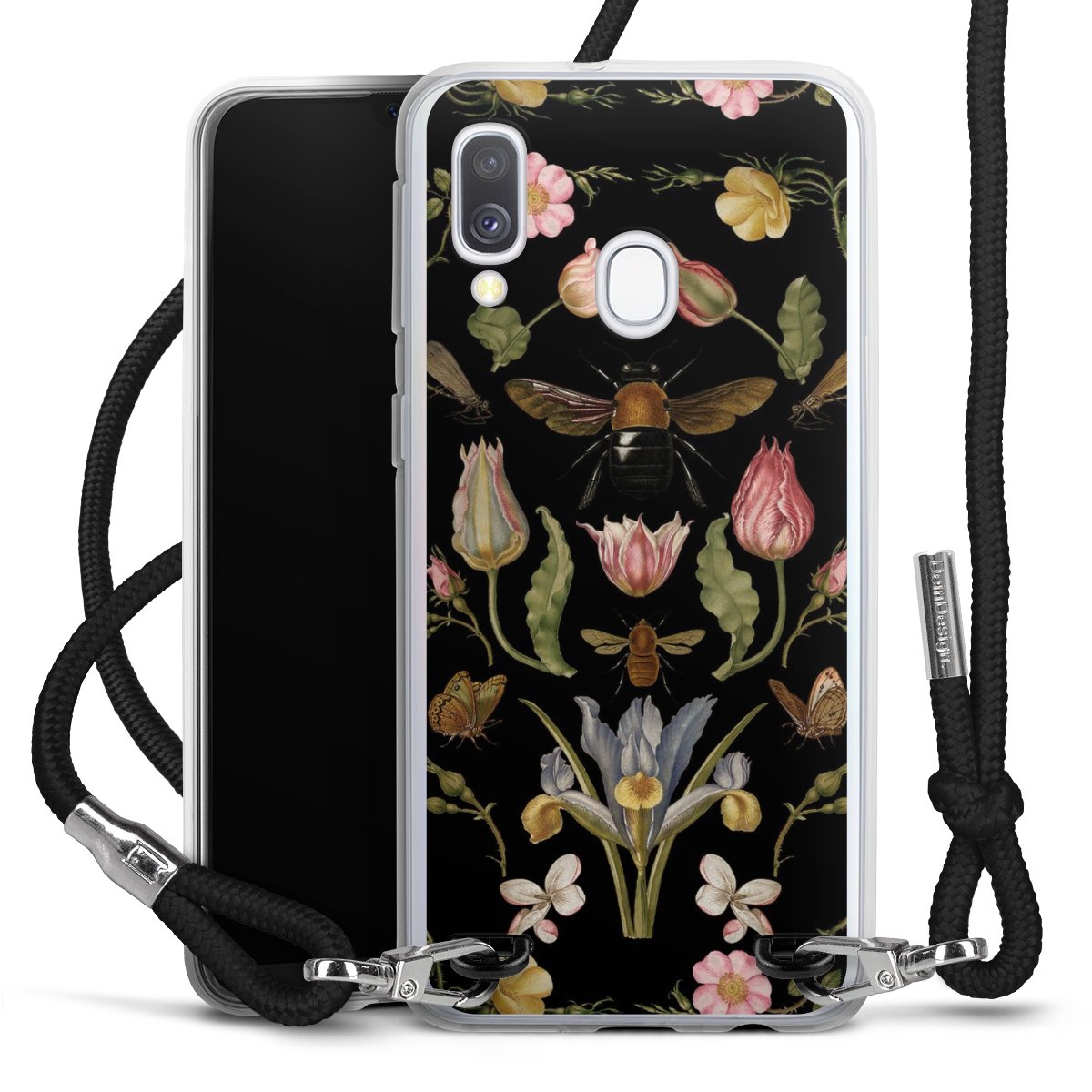 Wildblumen und Biene Schwarz