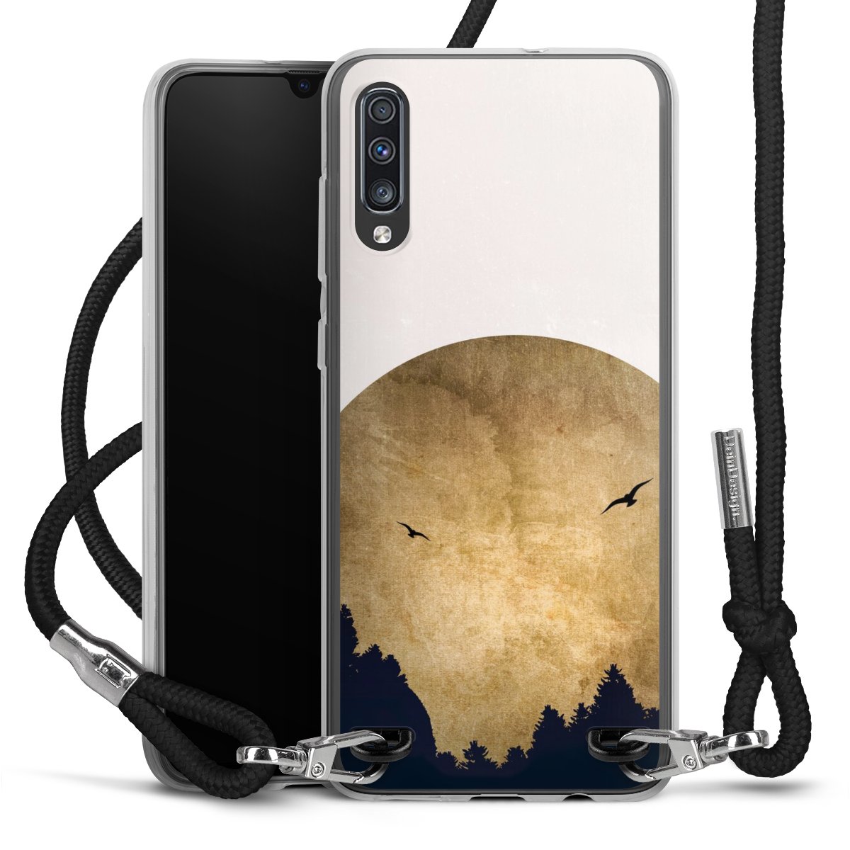 Deux oiseaux et la lune