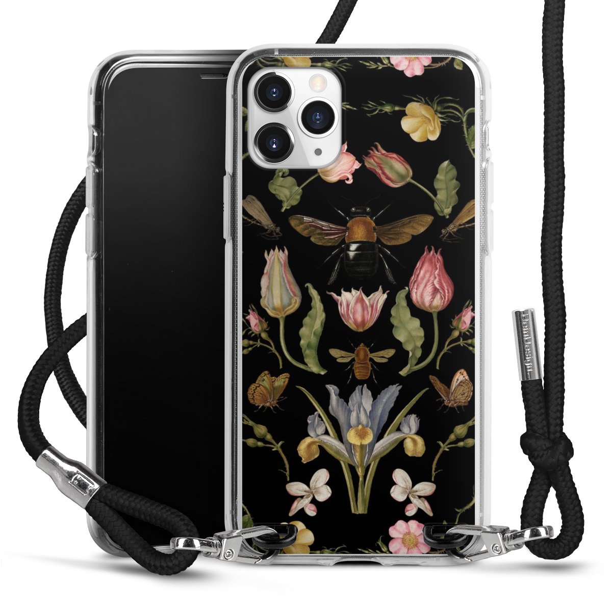 Wildblumen und Biene Schwarz