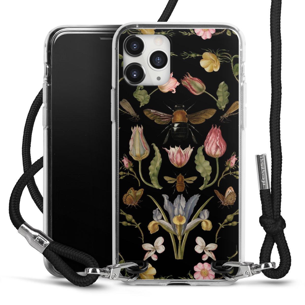 Wildblumen und Biene Schwarz