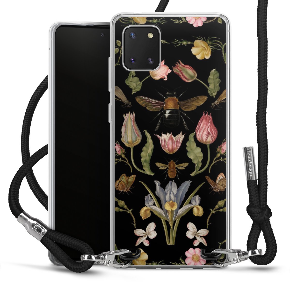 Wildblumen und Biene Schwarz