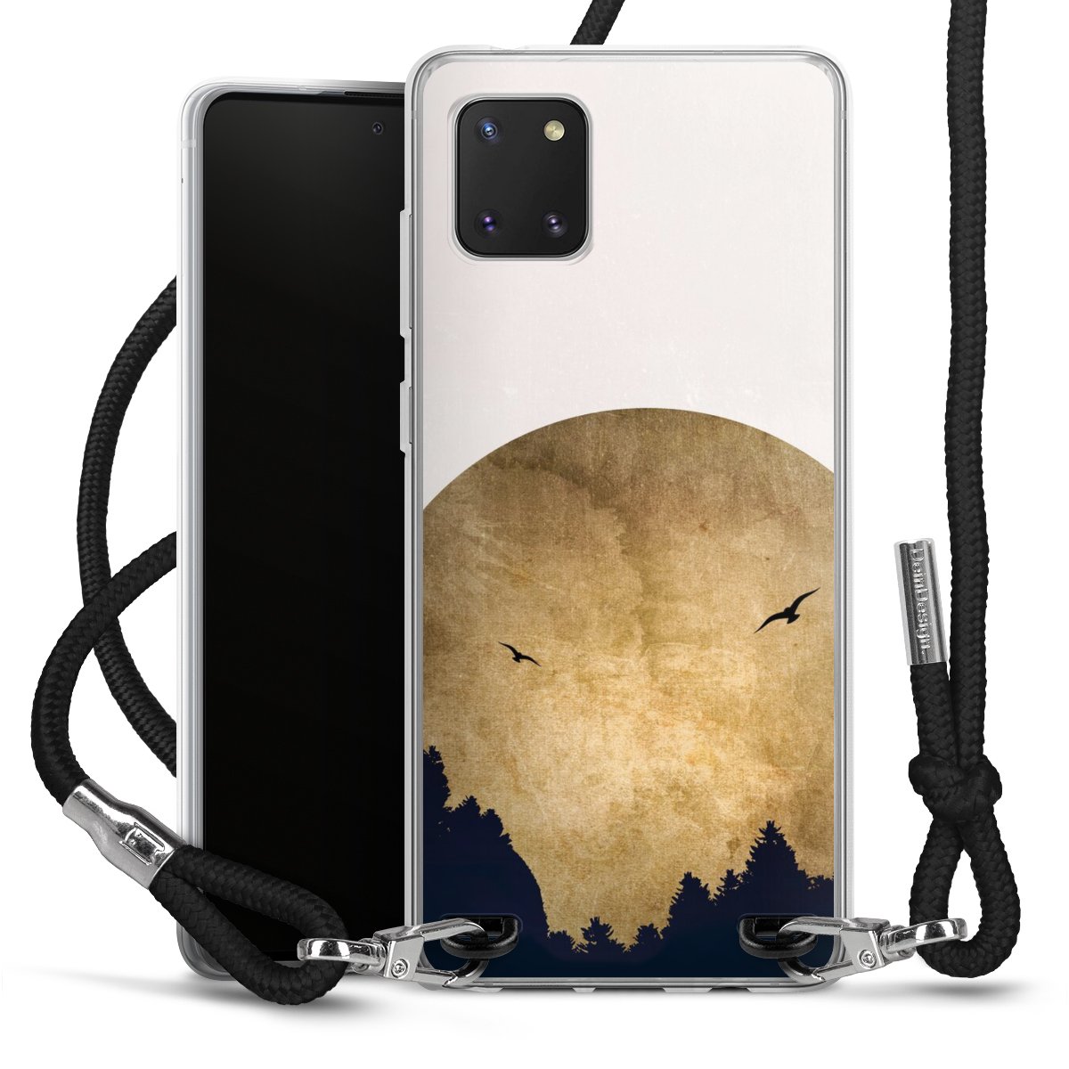 Deux oiseaux et la lune