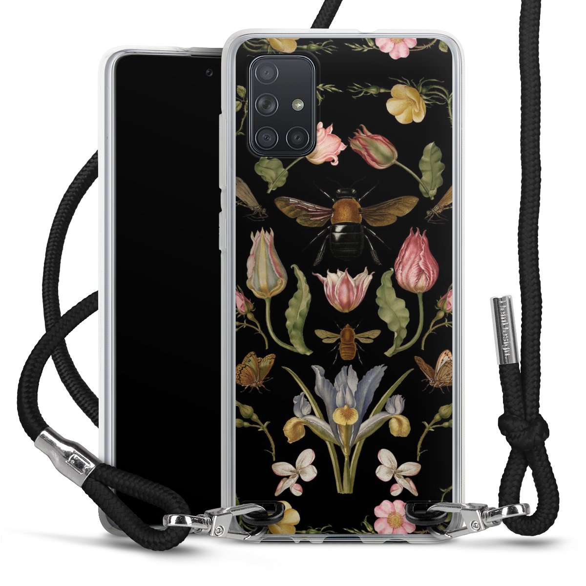 Fiori di campo e api nere