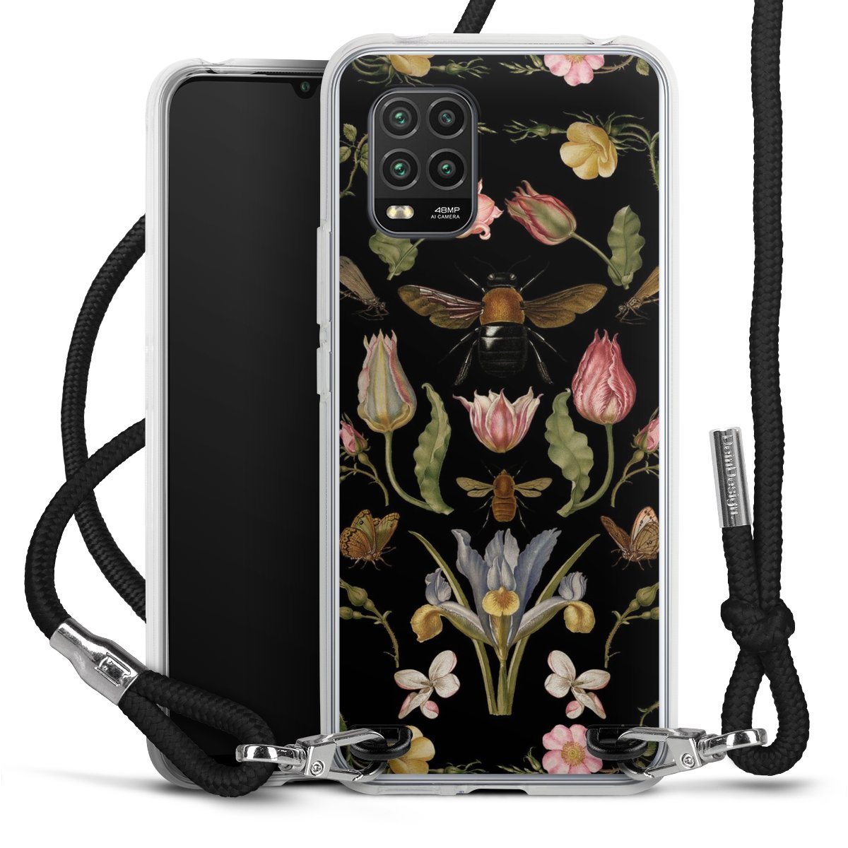 Wildblumen und Biene Schwarz