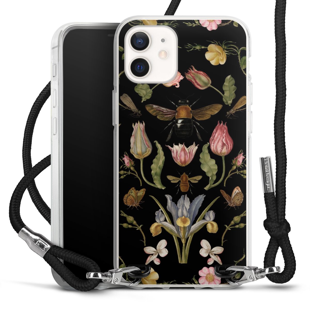 Wildblumen und Biene Schwarz