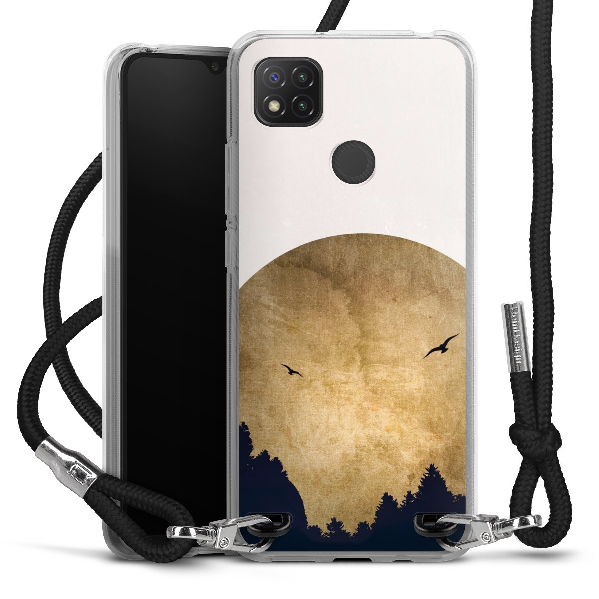 Deux oiseaux et la lune