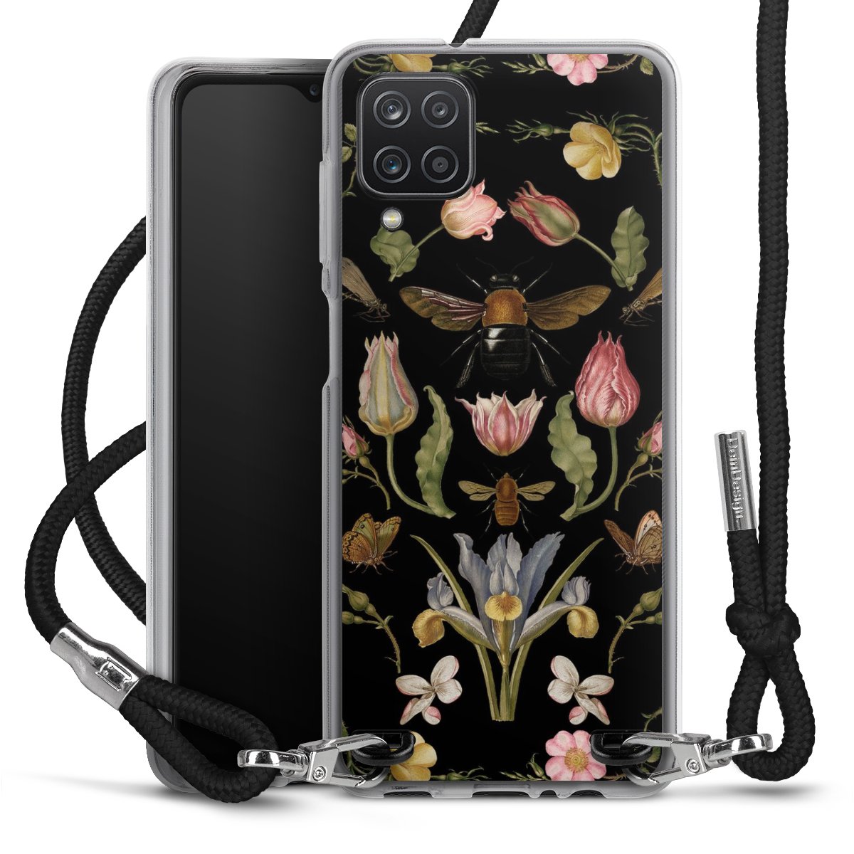 Wildblumen und Biene Schwarz