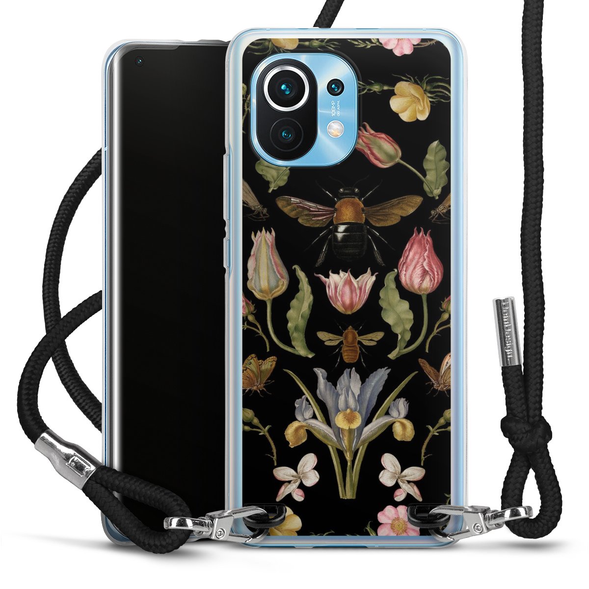 Wildblumen und Biene Schwarz