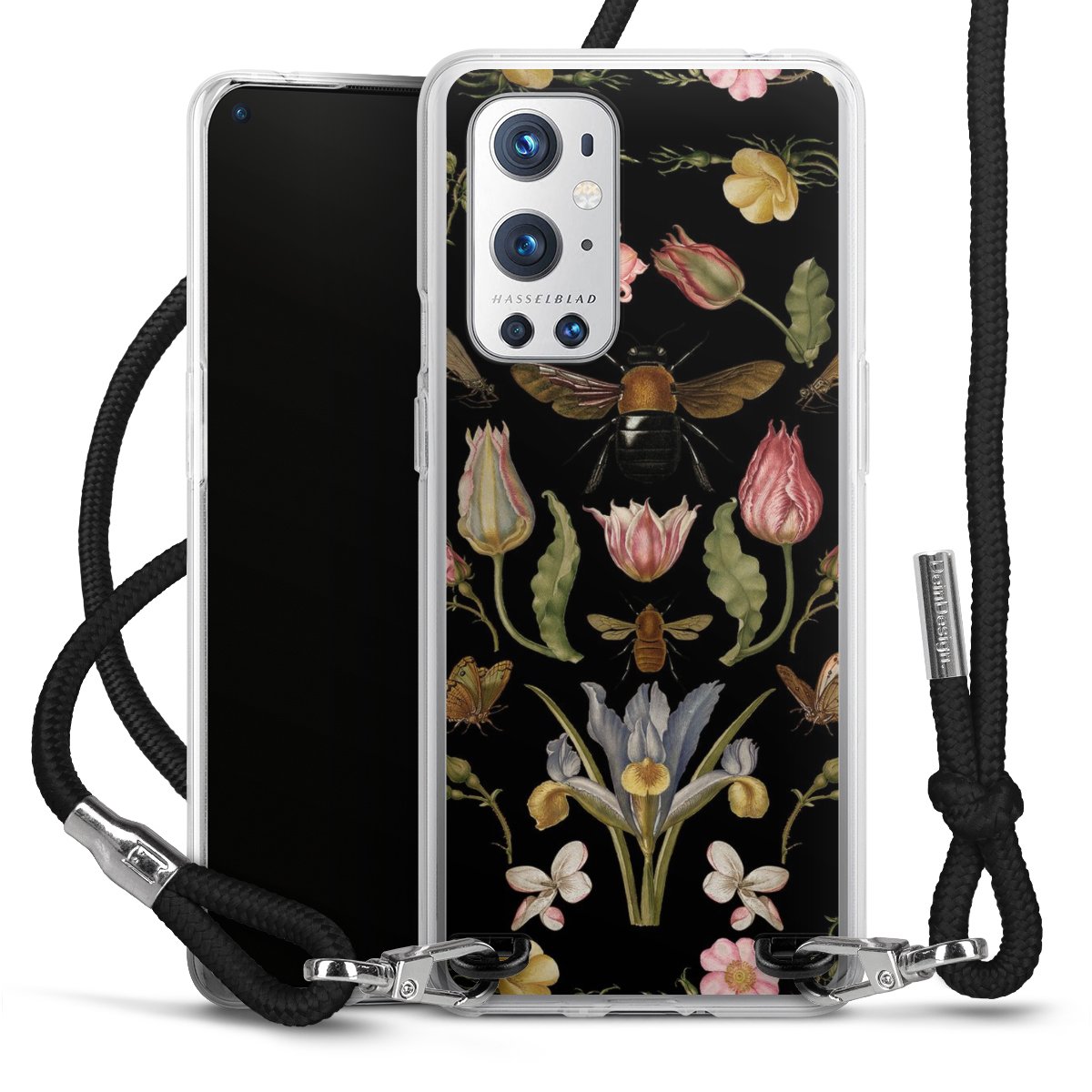 Wildblumen und Biene Schwarz