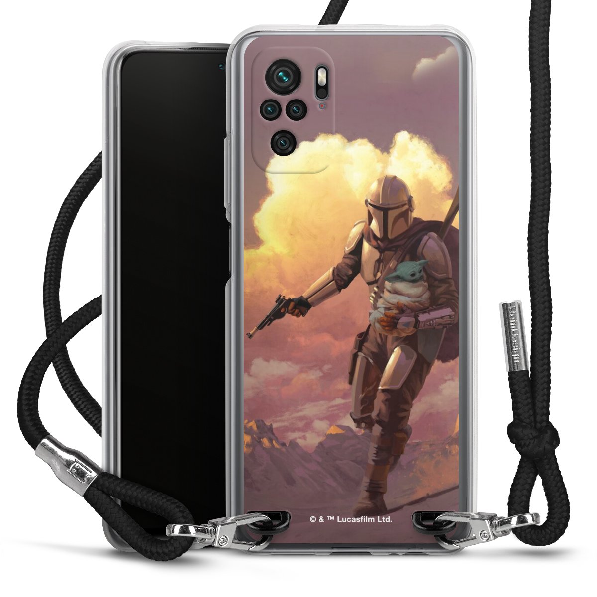 Der Mandalorianer und Grogu Sonnenguntergang Wolken